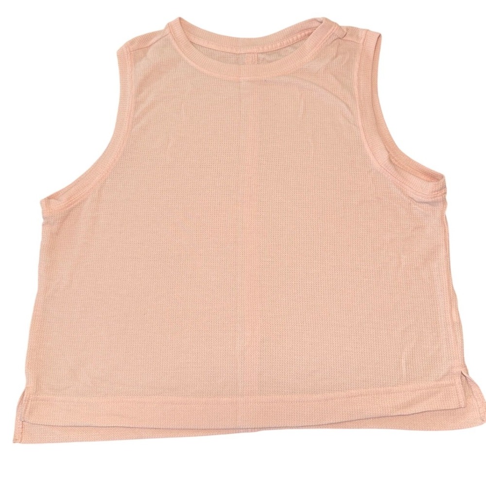 All In Motion Womens Peach Pink Waffle Knit Muscle Tank Top Size‎ Medium